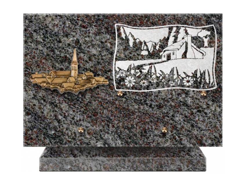 Romantic Rectangle Granite Plaque.