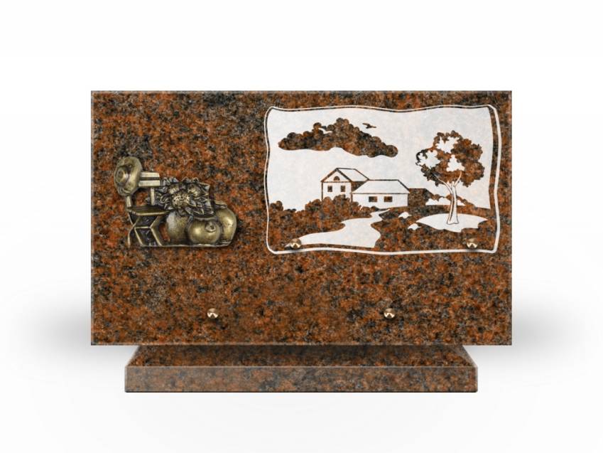 Romantic Rectangle Granite Plaque.