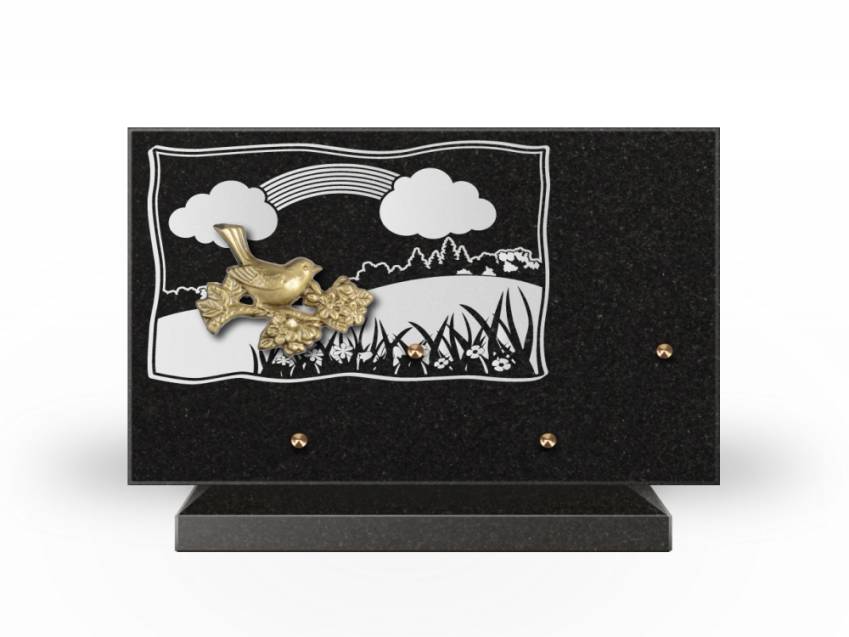 Romantic Rectangle Granite Plaque.