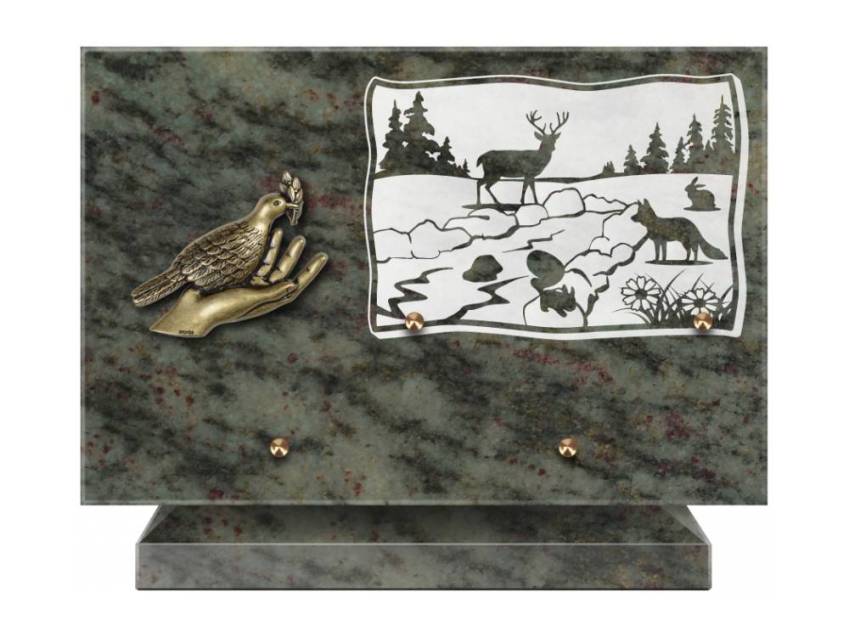 Romantic Rectangle Granite Plaque.