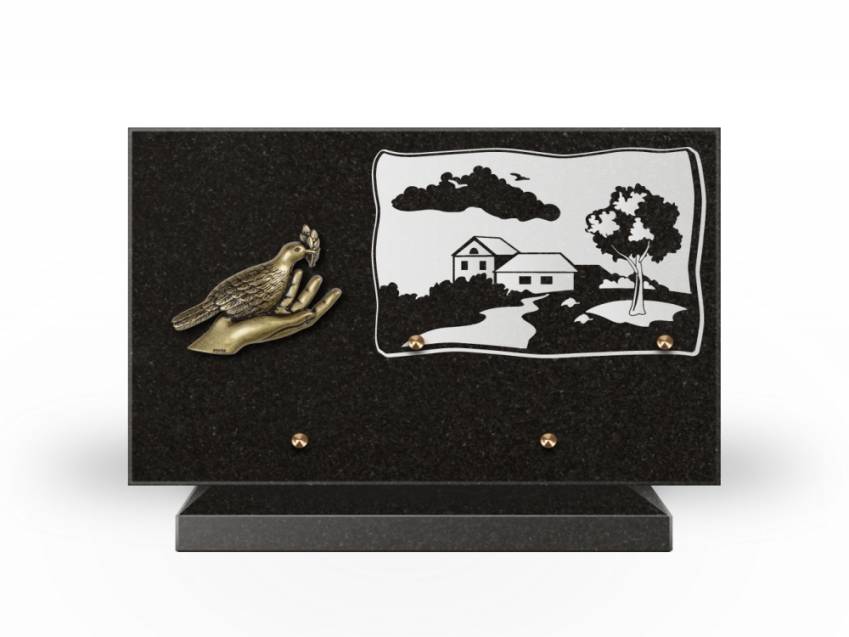 Plaque Granit Rectangle romantique