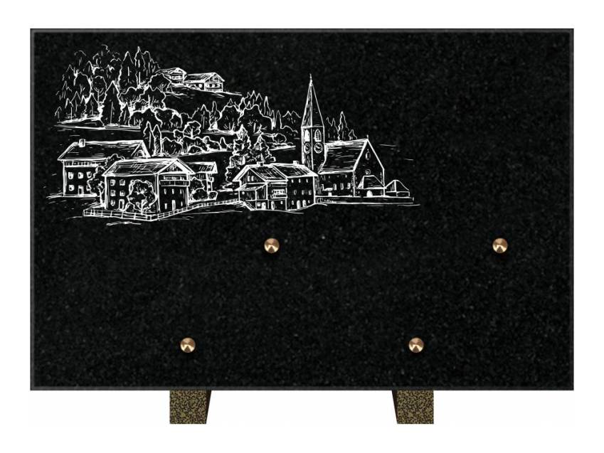 Plaque Granit Rectangle sentimentale