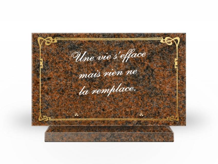 Symbolic Granite Rectangle Plaque.