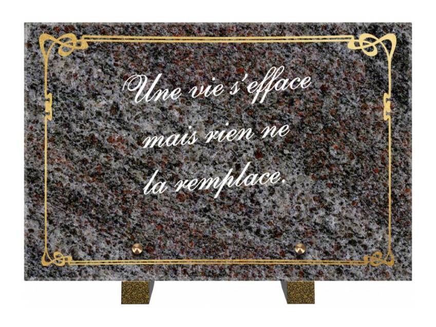 Symbolic Granite Rectangle Plaque.