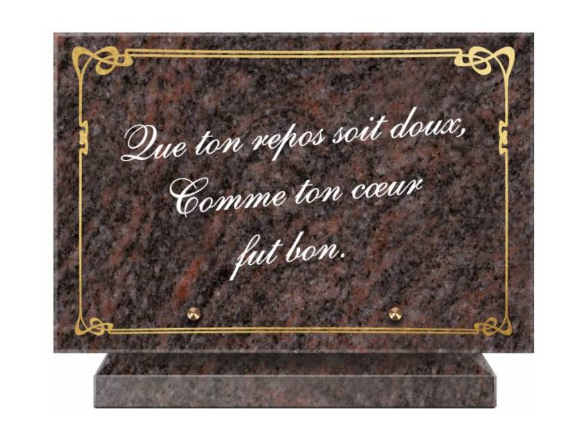 Symbolic Granite Rectangle Plaque.