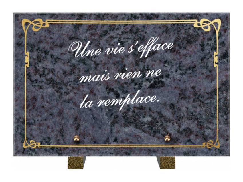 Symbolic Granite Rectangle Plaque.