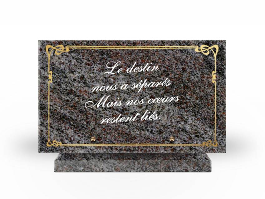 Symbolic Granite Rectangle Plaque.