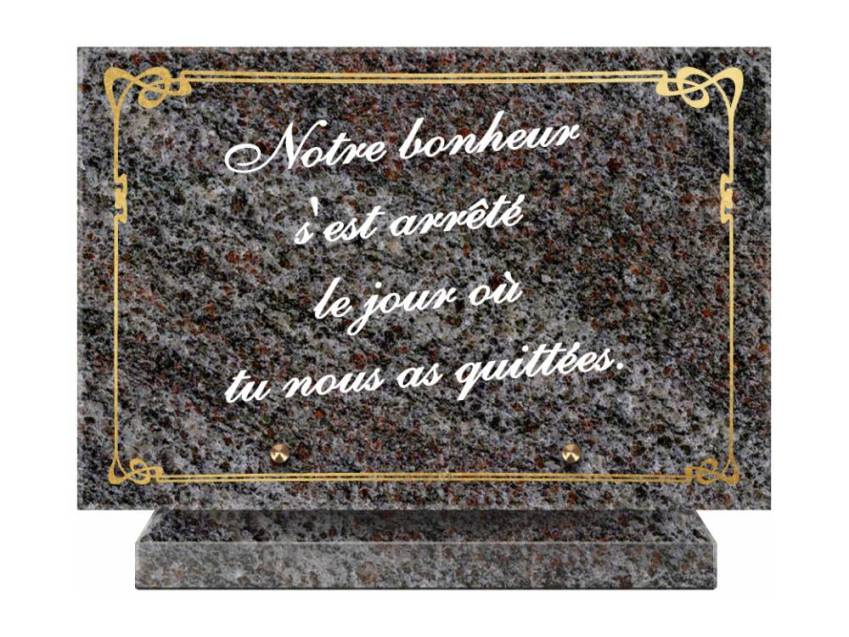 Symbolic Granite Rectangle Plaque.