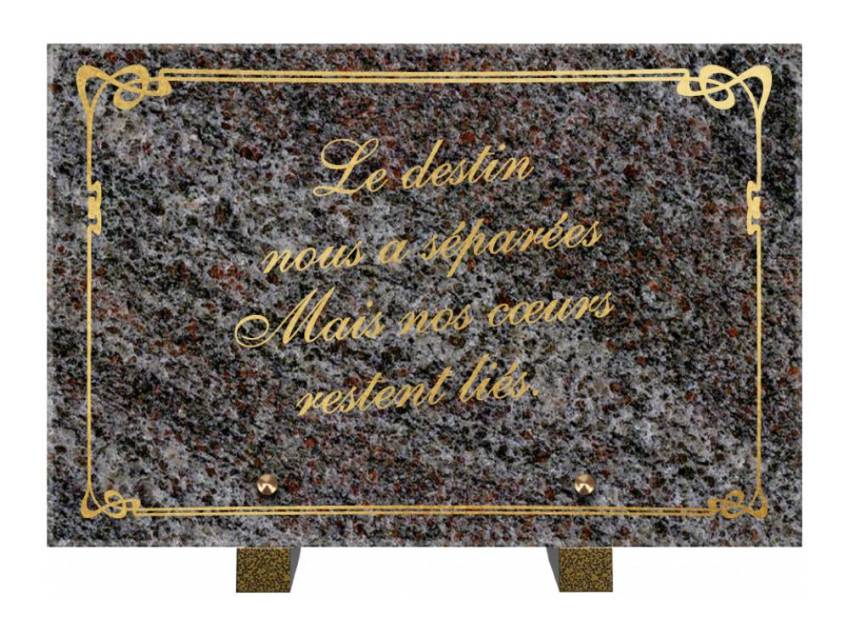 Symbolic Granite Rectangle Plaque.