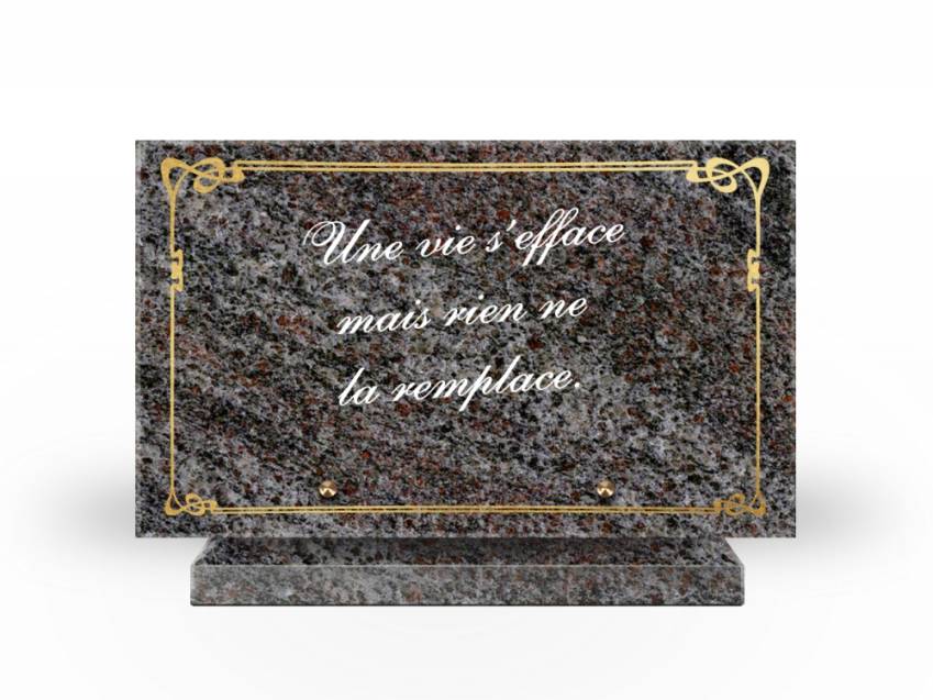 Symbolic Granite Rectangle Plaque.