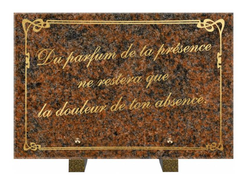 Symbolic Granite Rectangle Plaque.