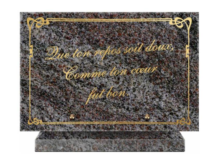 Symbolic Granite Rectangle Plaque.