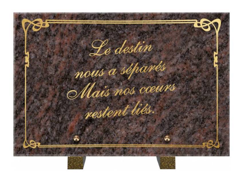 Symbolic Granite Rectangle Plaque.