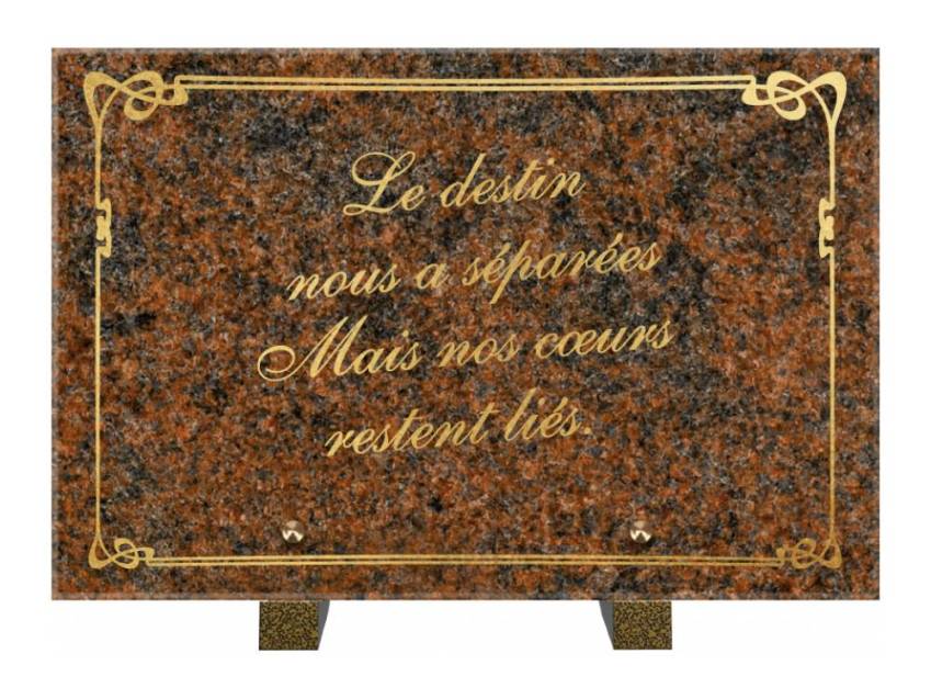 Symbolic Granite Rectangle Plaque.