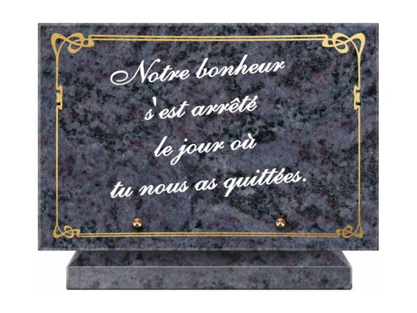 Symbolic Granite Rectangle Plaque.