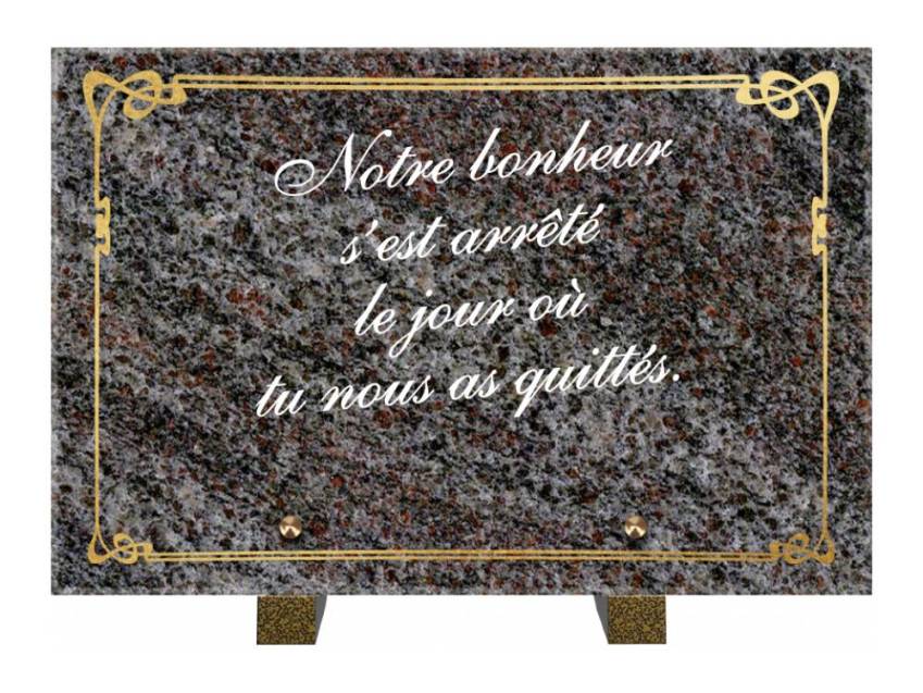 Symbolic Granite Rectangle Plaque.