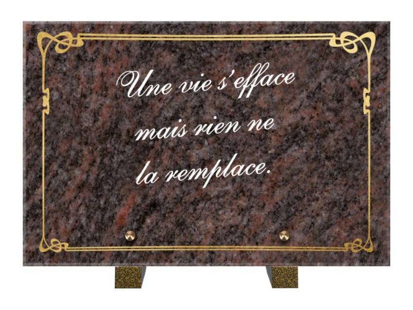 Symbolic Granite Rectangle Plaque.