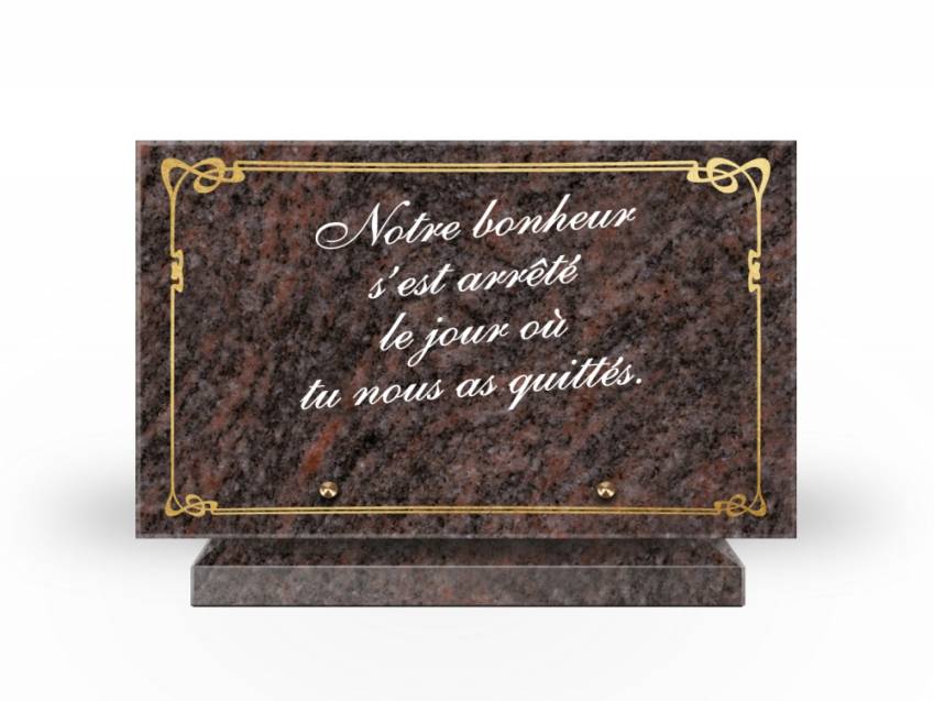 Symbolic Granite Rectangle Plaque.