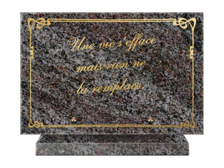 Symbolic Granite Rectangle Plaque.