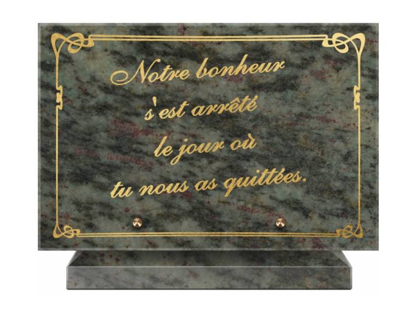 Symbolic Granite Rectangle Plaque.