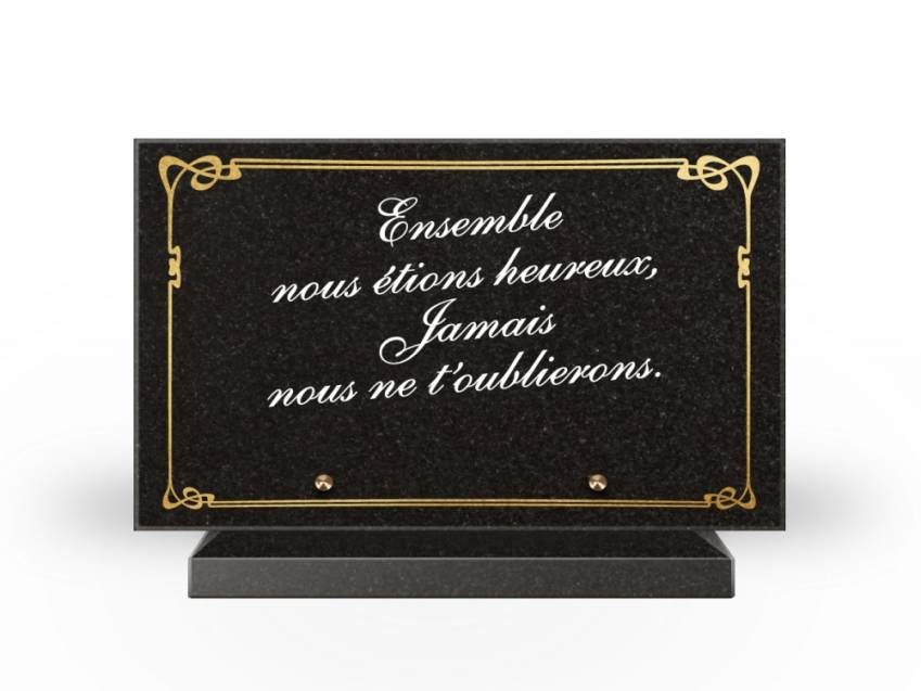 Symbolic Granite Rectangle Plaque.