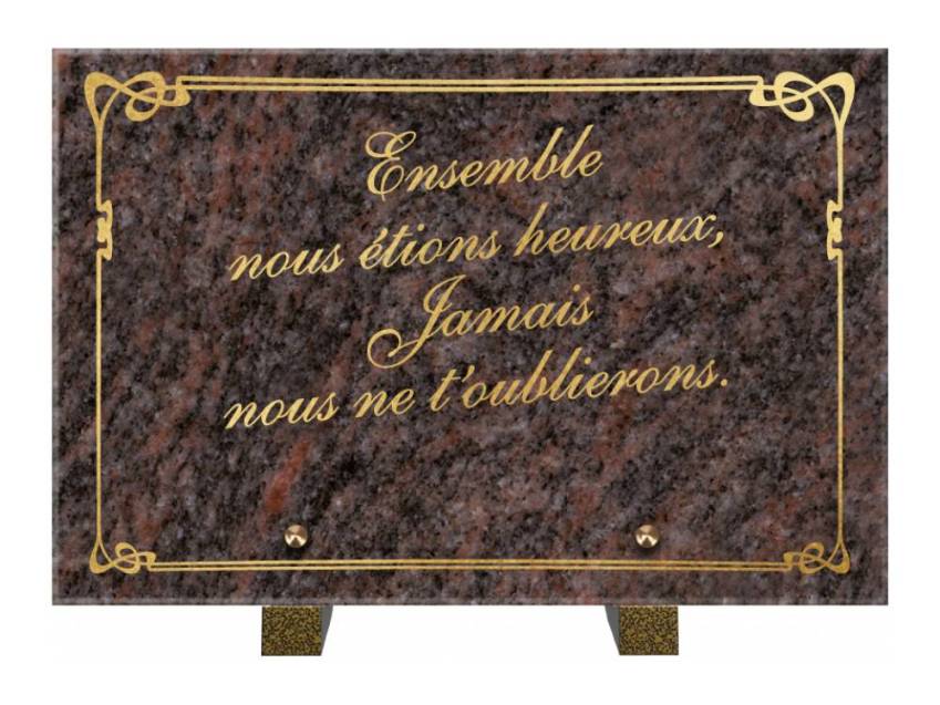 Symbolic Granite Rectangle Plaque.