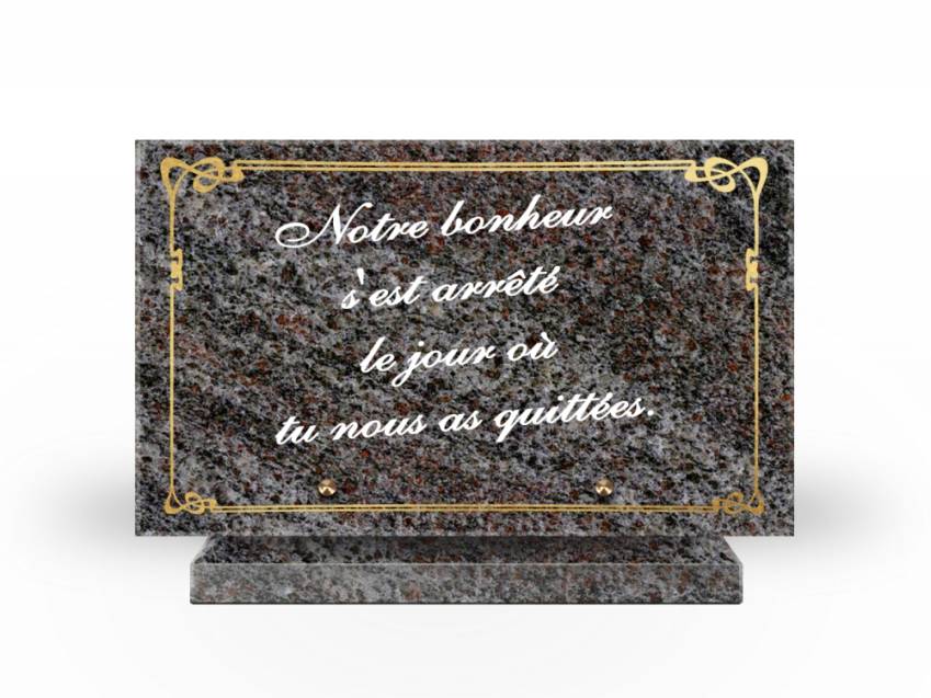 Symbolic Granite Rectangle Plaque.