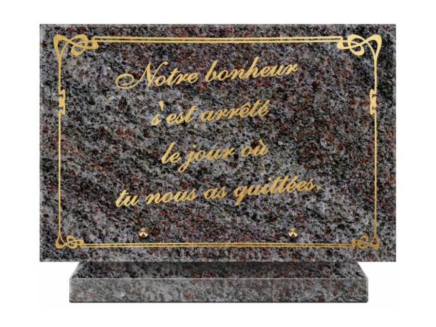 Symbolic Granite Rectangle Plaque.