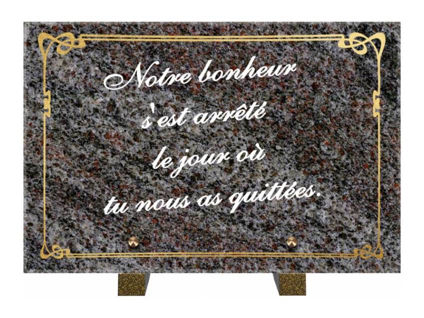 Symbolic Granite Rectangle Plaque.