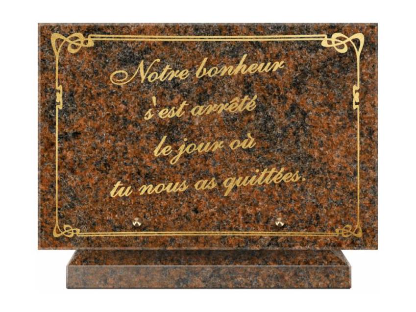 Symbolic Granite Rectangle Plaque.