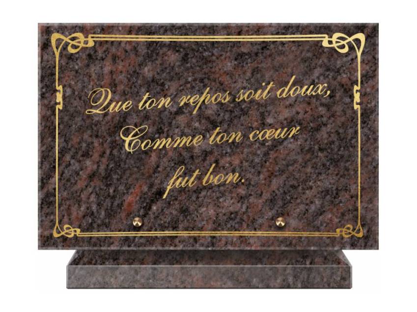 Symbolic Granite Rectangle Plaque.