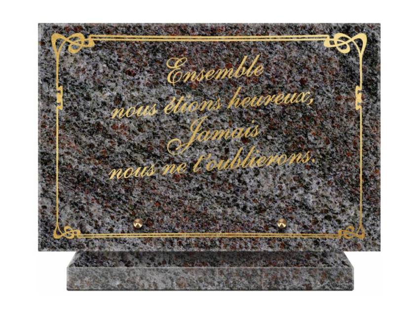 Symbolic Granite Rectangle Plaque.