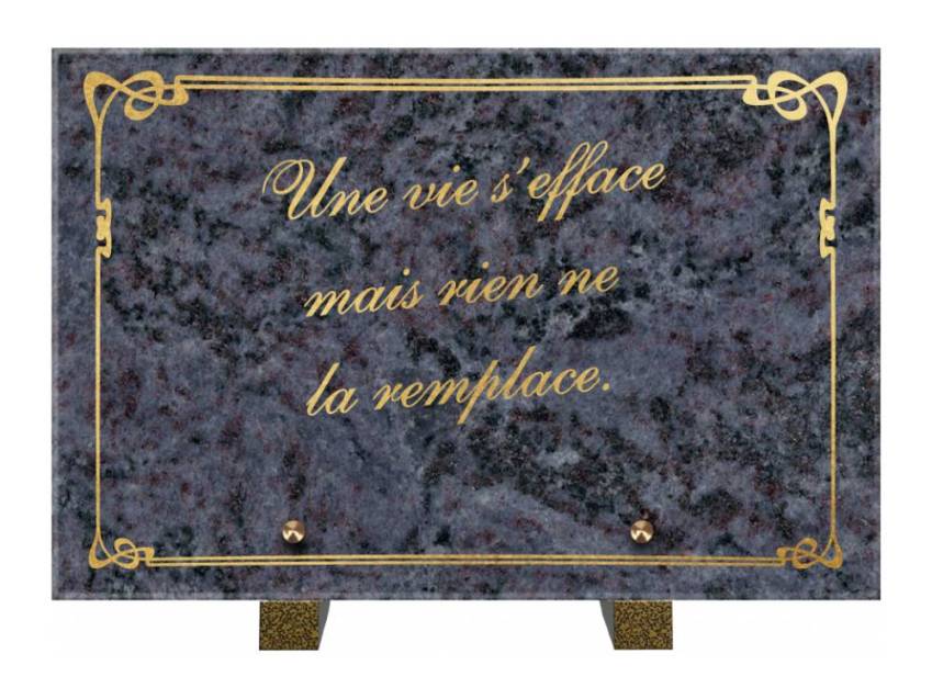 Symbolic Granite Rectangle Plaque.