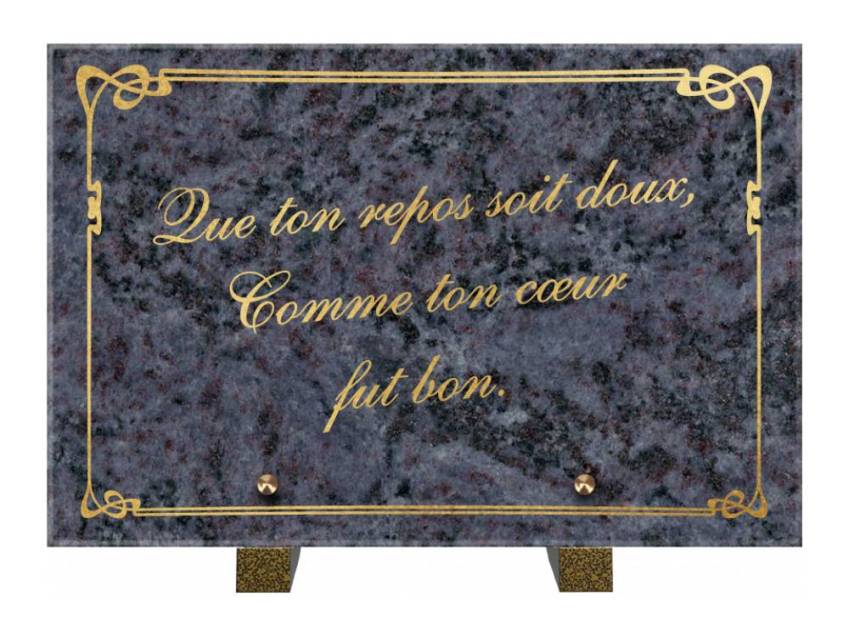 Symbolic Granite Rectangle Plaque.