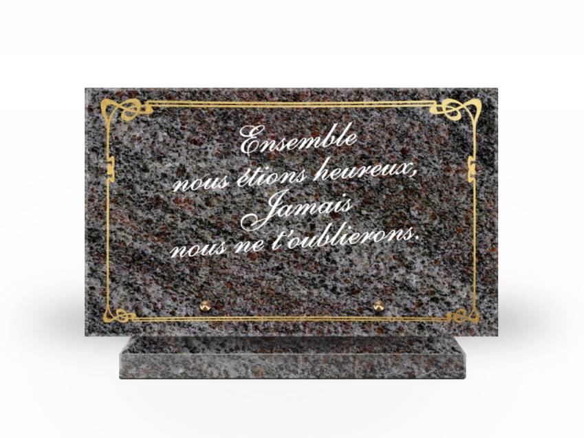 Symbolic Granite Rectangle Plaque.