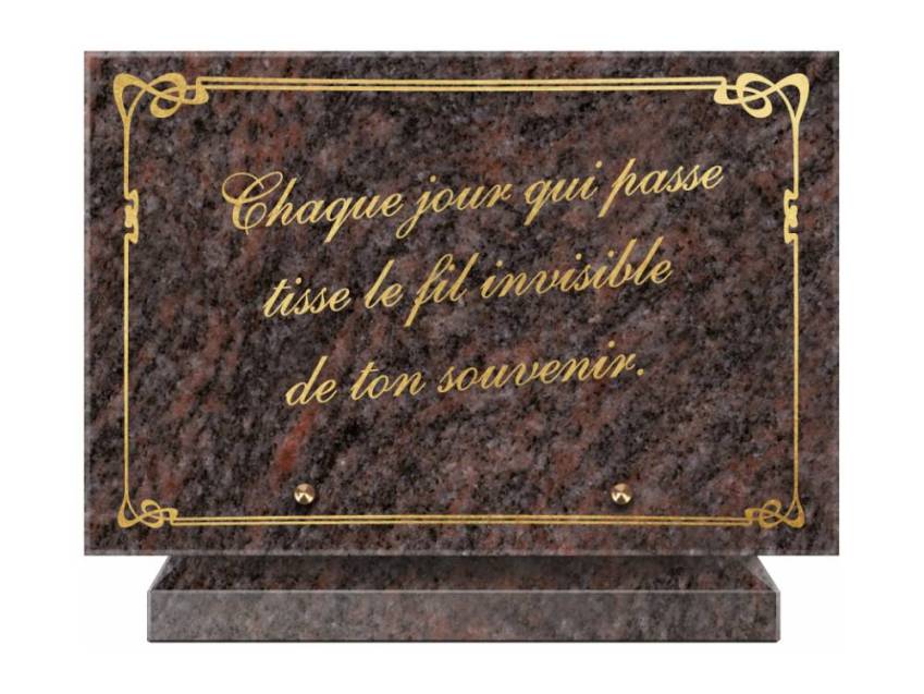 Symbolic Granite Rectangle Plaque.