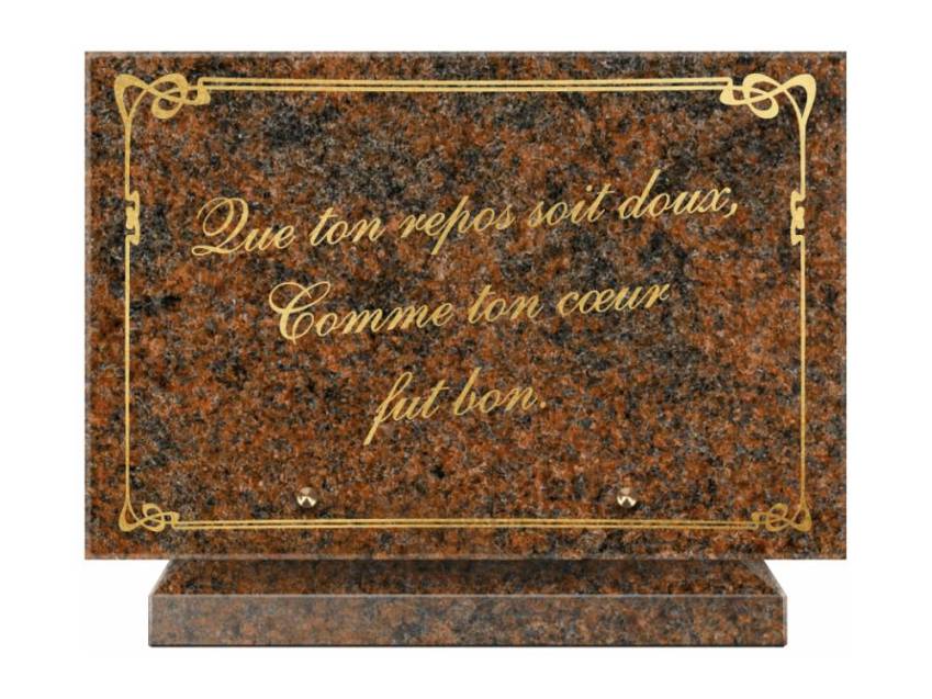 Symbolic Granite Rectangle Plaque.