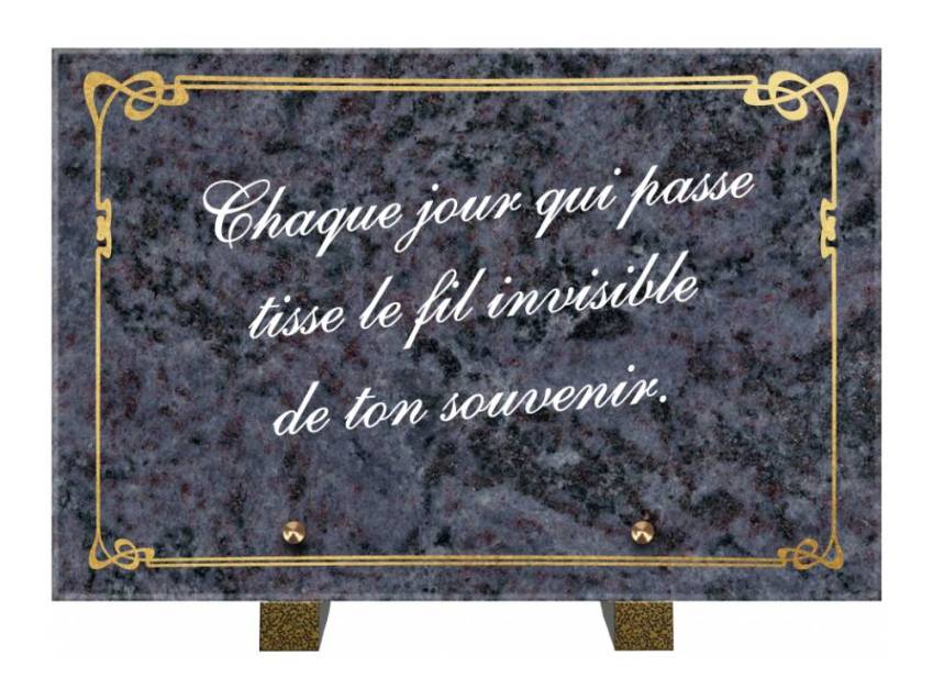 Symbolic Granite Rectangle Plaque.