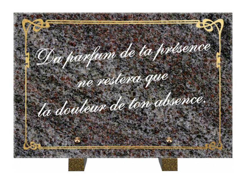 Symbolic Granite Rectangle Plaque.