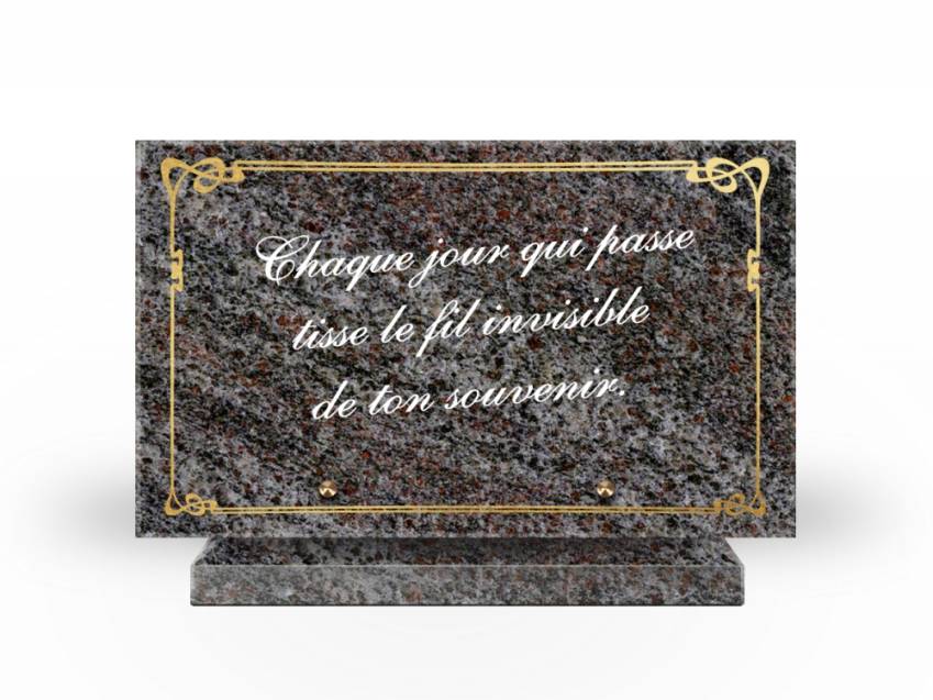 Symbolic Granite Rectangle Plaque.