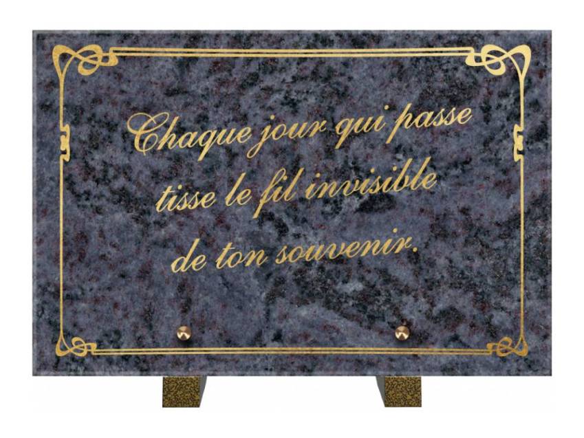 Symbolic Granite Rectangle Plaque.