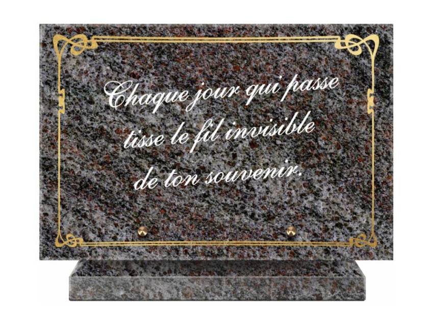 Symbolic Granite Rectangle Plaque.