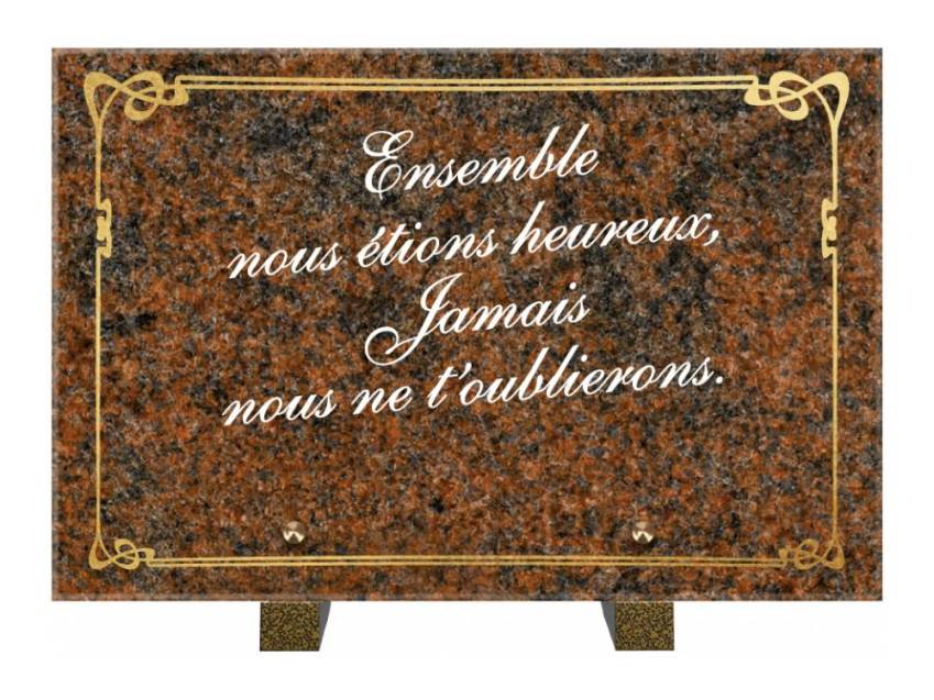 Symbolic Granite Rectangle Plaque.