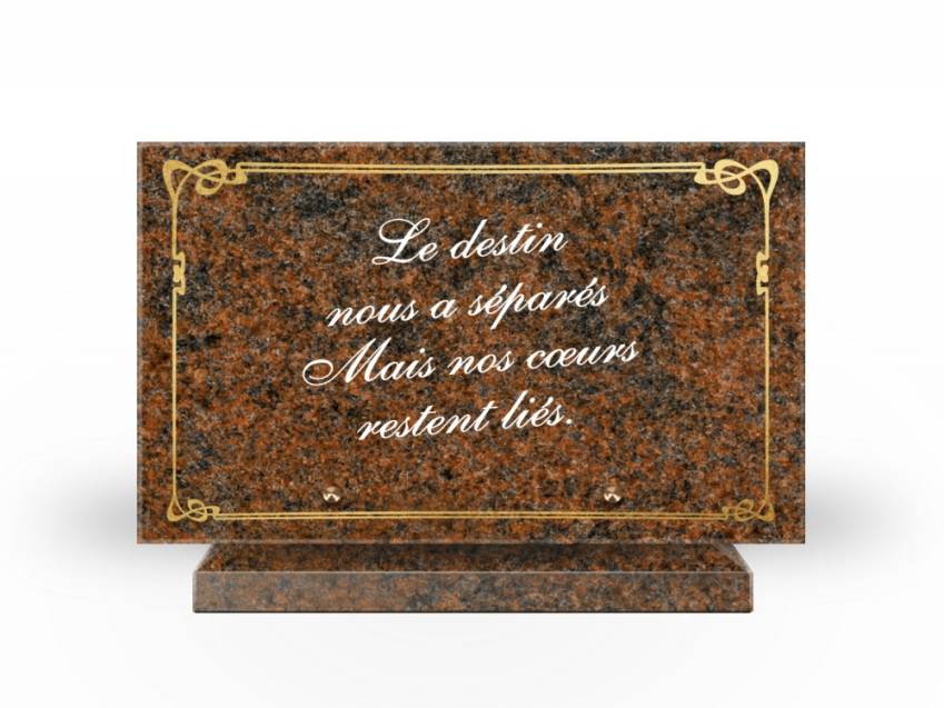 Symbolic Granite Rectangle Plaque.