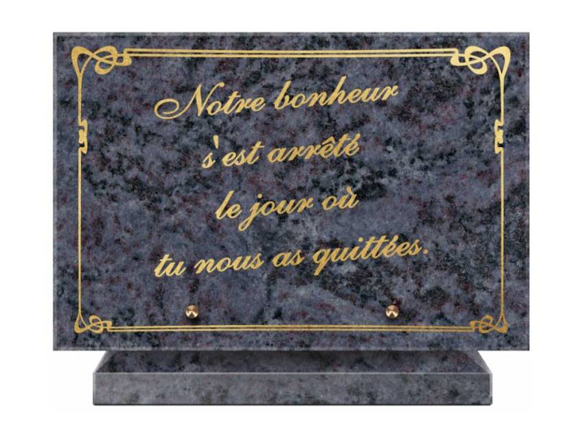 Symbolic Granite Rectangle Plaque.