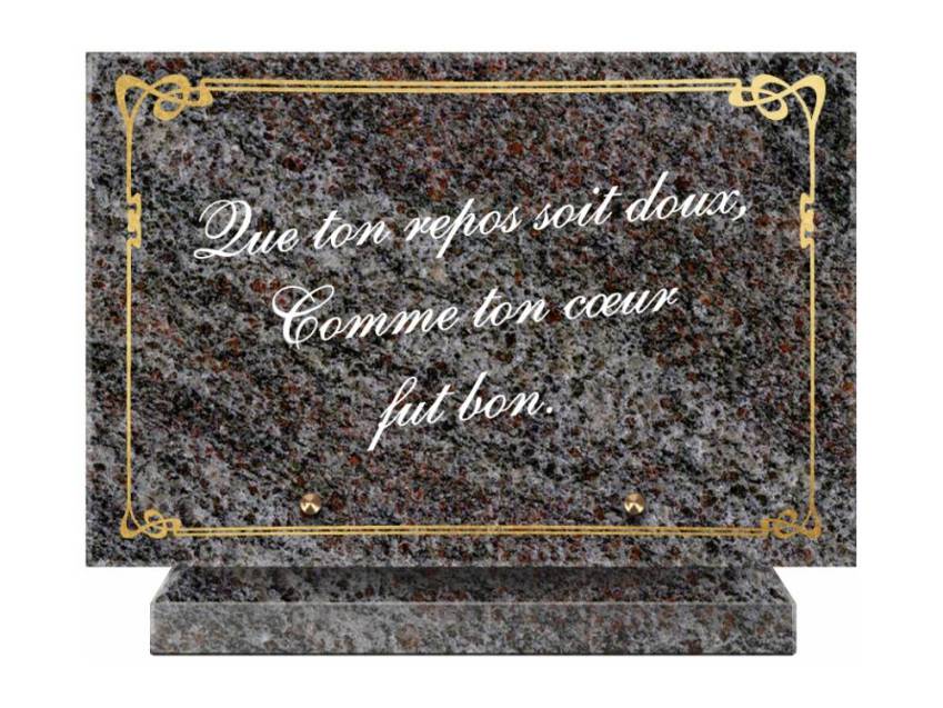 Symbolic Granite Rectangle Plaque.