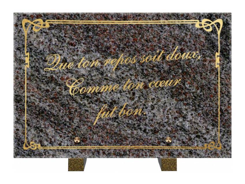 Symbolic Granite Rectangle Plaque.