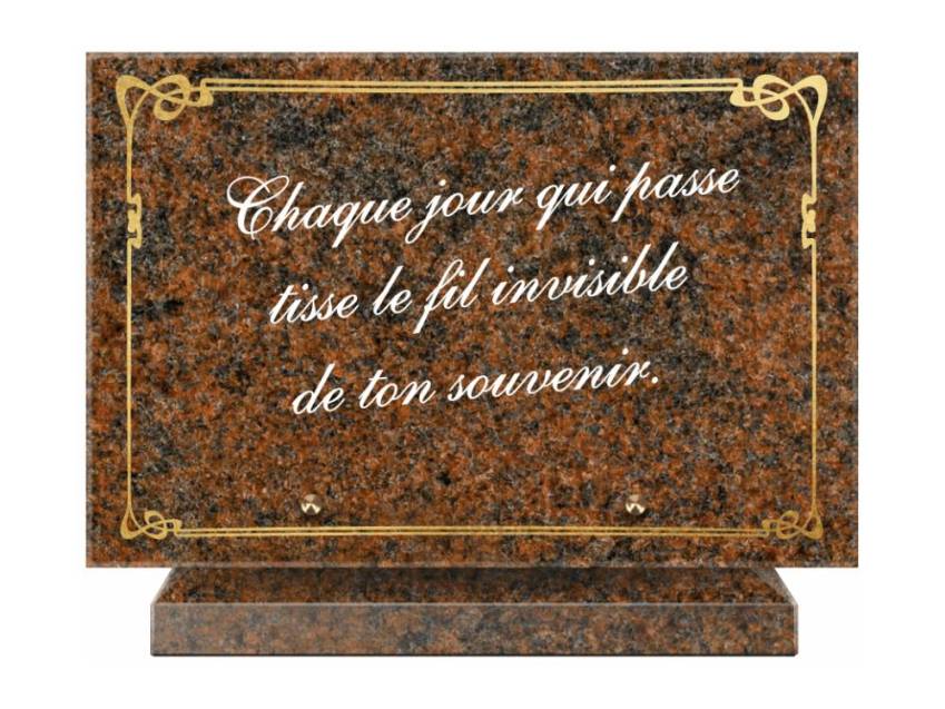 Symbolic Granite Rectangle Plaque.