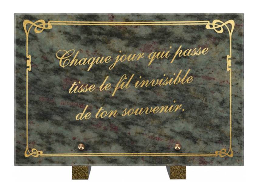 Symbolic Granite Rectangle Plaque.