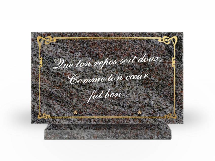 Symbolic Granite Rectangle Plaque.